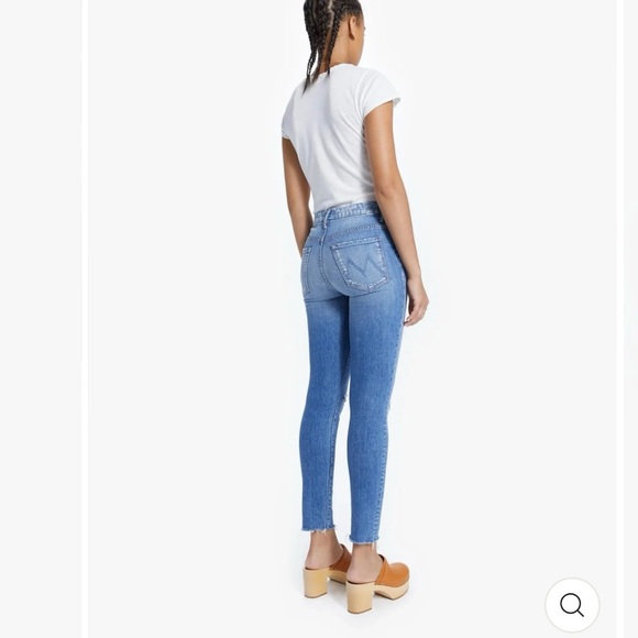 MOTHER High Waisted Looker Ankle Fray Jeans 28 - Picture 2 of 10